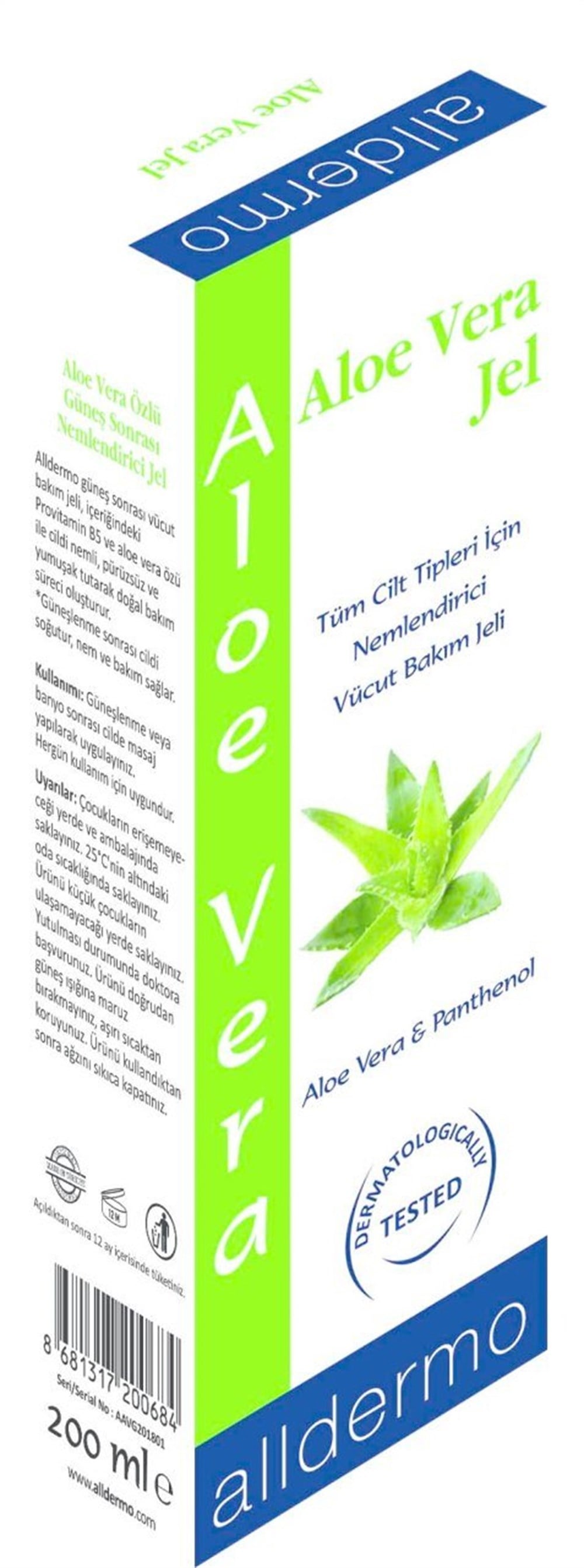 Alldermo Aloe Vera Jel 200 Ml