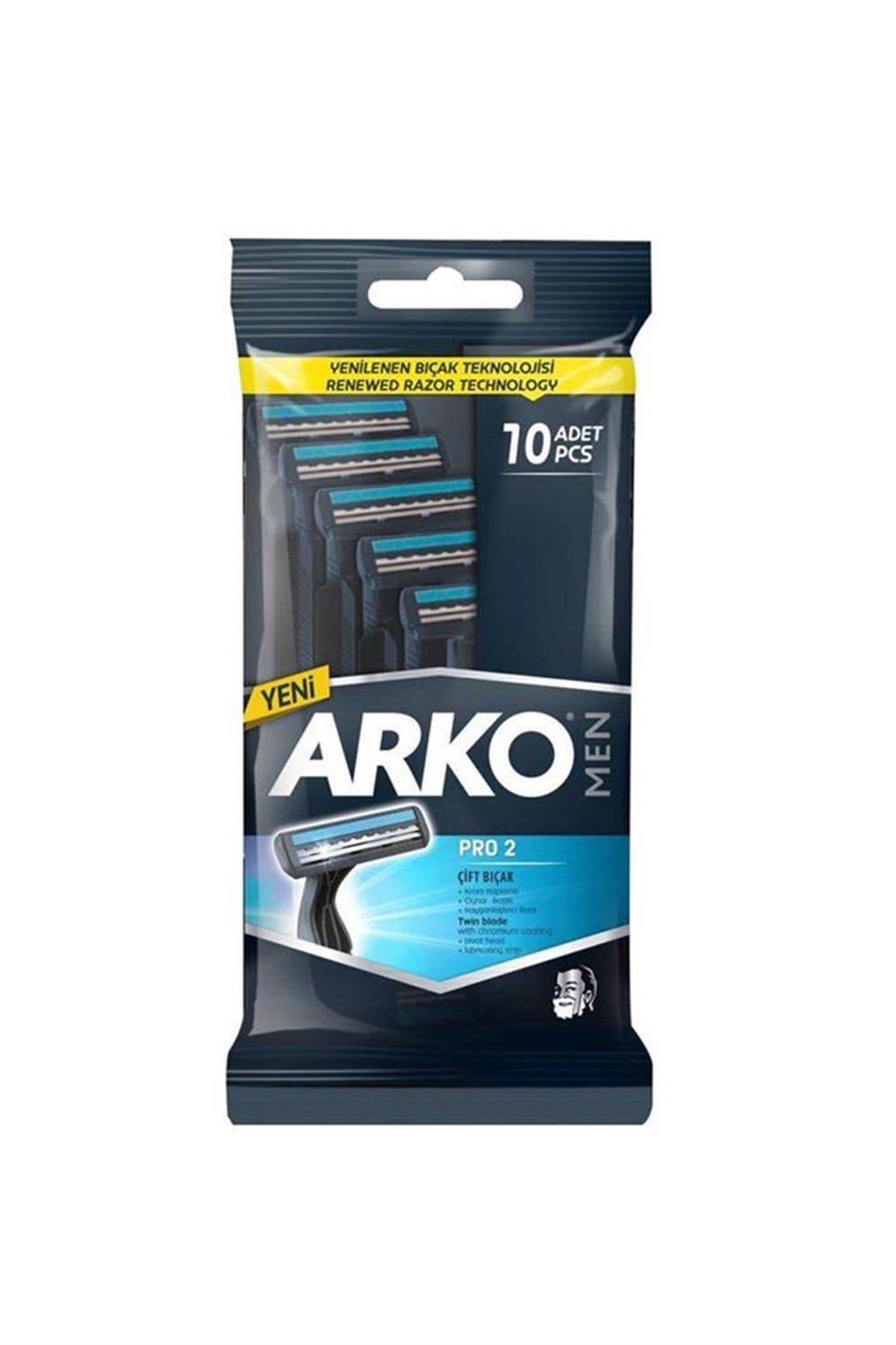 Arko Men T2 Çift Bıçaklı Tıraş Bıçağı 10'lu