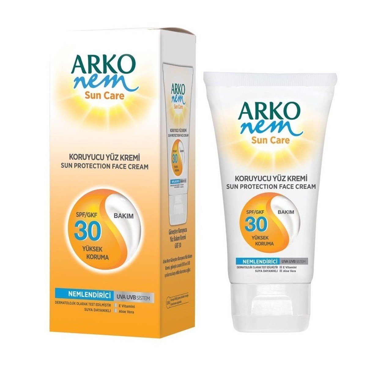 Arko Nem Güneş Bakım Yüz Kremi Hassas Ciltler İçin 50 Faktör 75 Ml