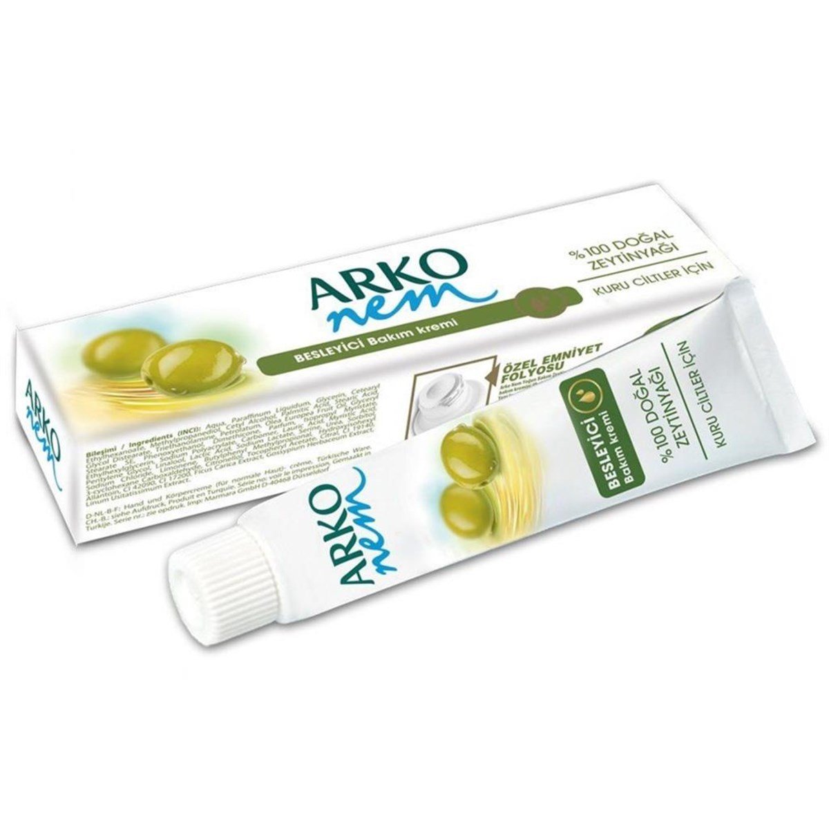 Arko Nem Zeytinyağlı Besleyici Bakım El ve Vücut Kremi 20 Cc