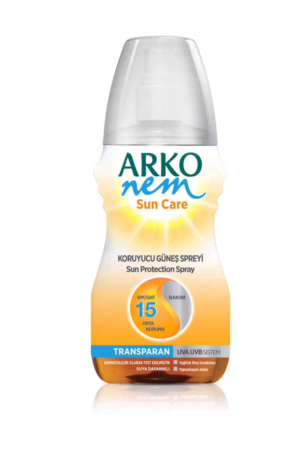 Arko Sun 150Ml Koruyucu Güneş Bakım Transparan Sprey Spf15 