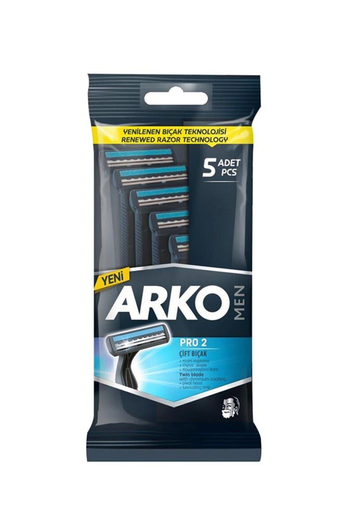 Arko Tıraş Bıçağı T2 Pro Poşet 5 Li