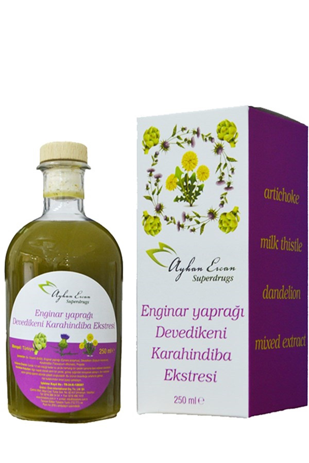 Ayhan Ercan Enginar Devedikeni Karahindiba Ekstresi 250 Ml
