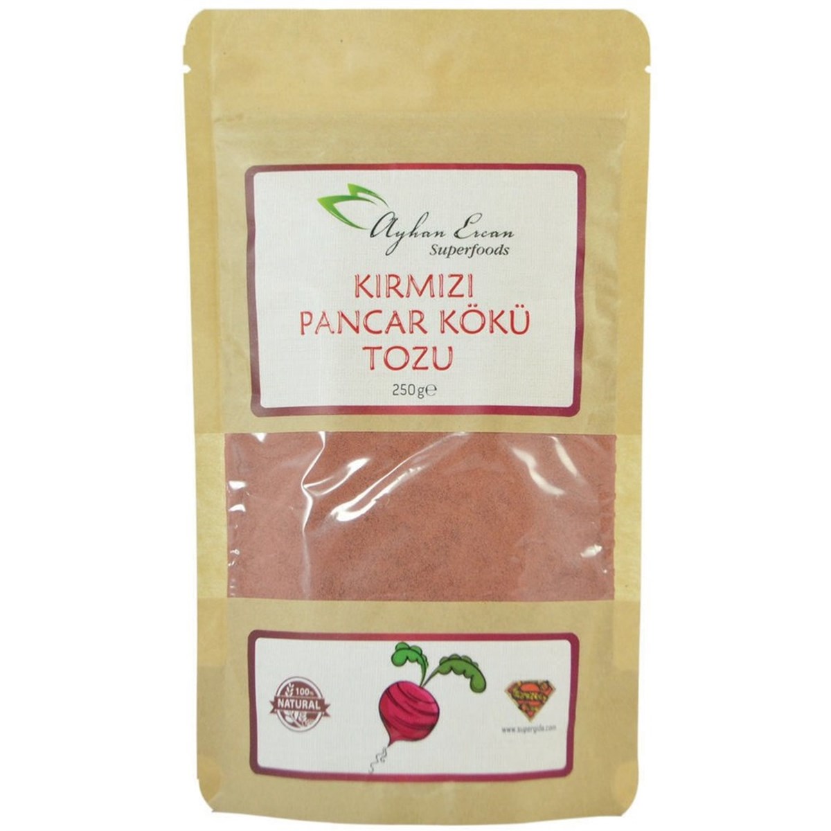 Ayhan Ercan Süper Gıda Kırmızı Pancar Kökü Tozu 250 Gr