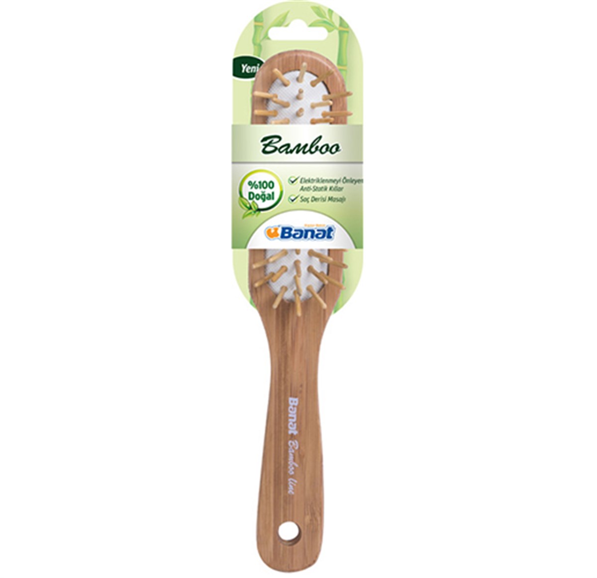 Banat Bamboo 211 %100 Doğal Saç Fırçası