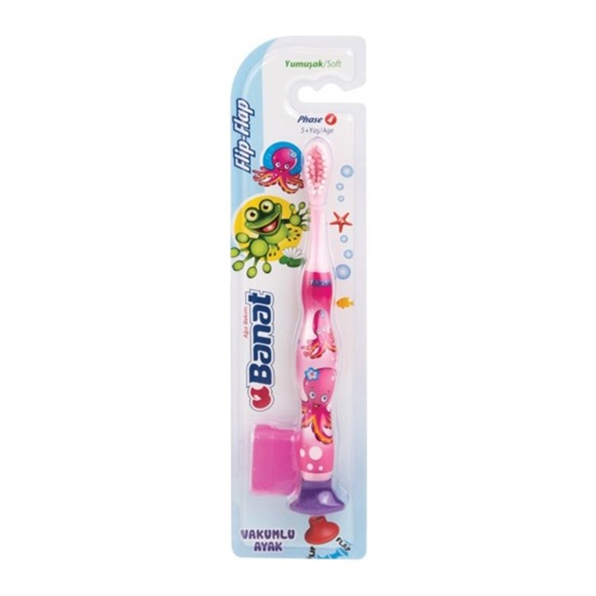 Banat Flip-Flap Vakumlu Ayak +5 Yaş Yumuşak Diş Fırçası