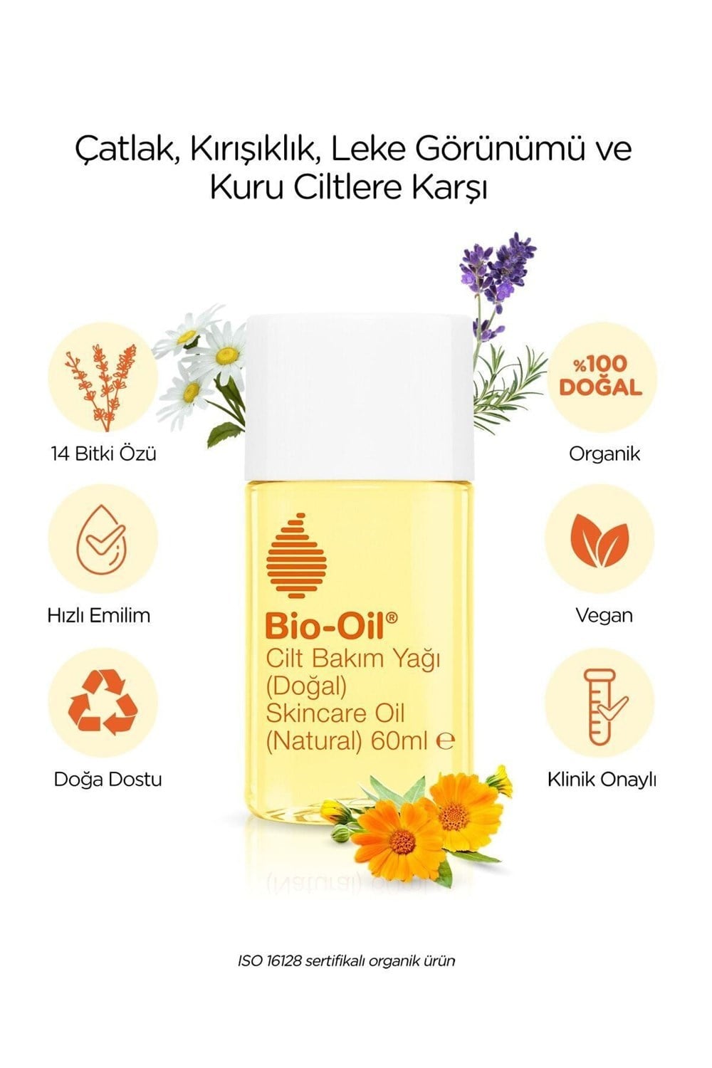 Bio Oil Cilt Bakım Yağı Doğal 60ML 