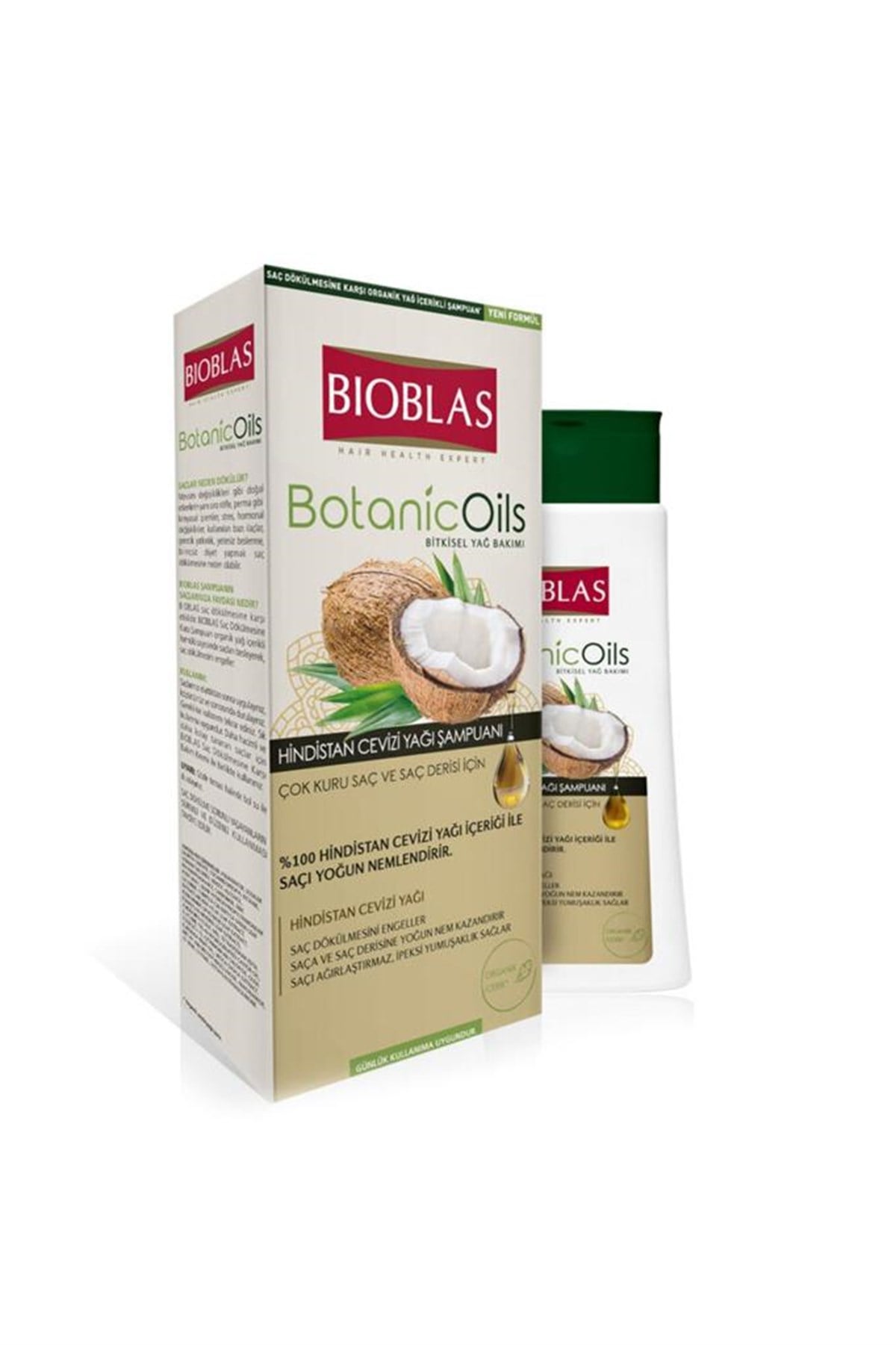 Bioblas Şampuan - Botanicoils Hindistan Cevizi Yağlı Çok Kuru Saçlar için 360 ml