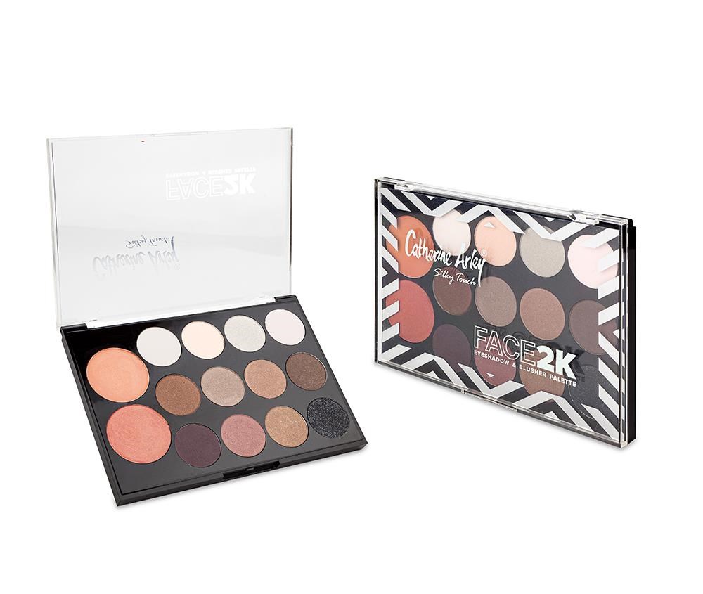 Catherine Arley Face 2K Allık Far Eyeshadow & Blush Palette 02