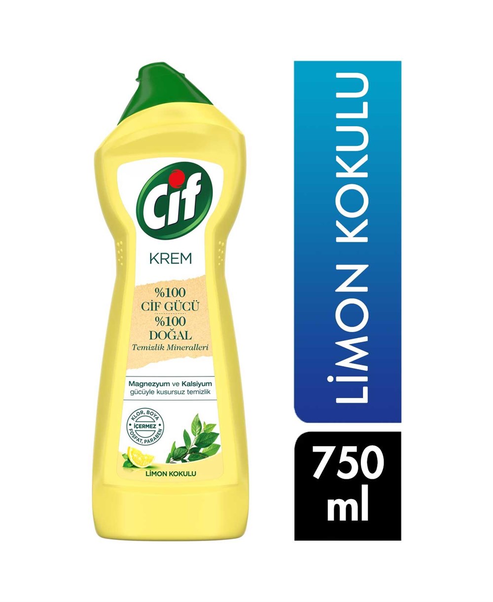 Cif Krem Temizleyici 750 ml Güç ve Işıltı Limon Kokulu