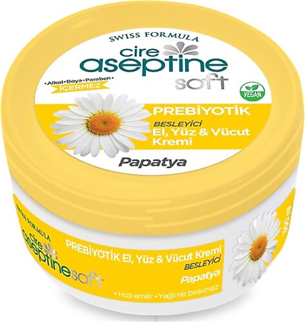 Cire Aseptine 200 Ml Soft Prebiyotik El Yüz Vücut Kremi Papatya