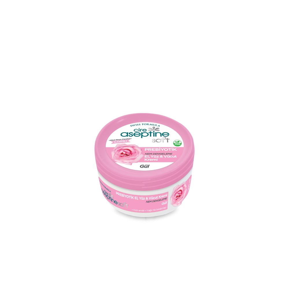 Cire Aseptine 200 Ml Soft Prebiyotik El Yüz Vücut Kremi Gül