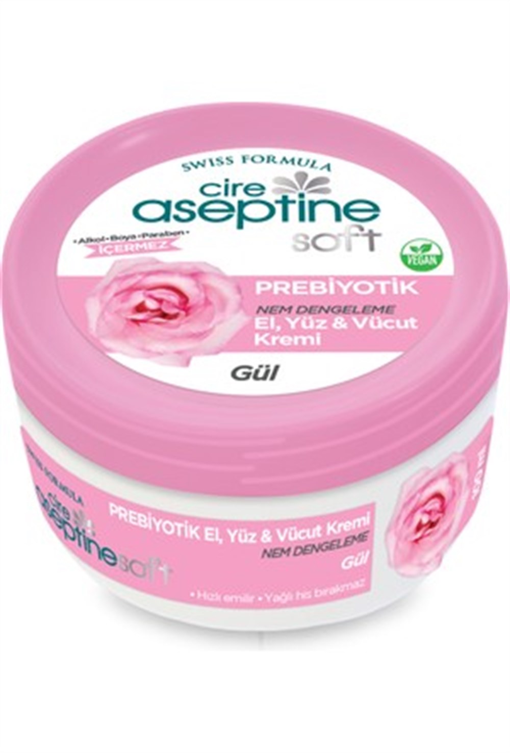 Cire Aseptine 300 Ml Soft Prebiyotik El Yüz Vücut Kremi Gül