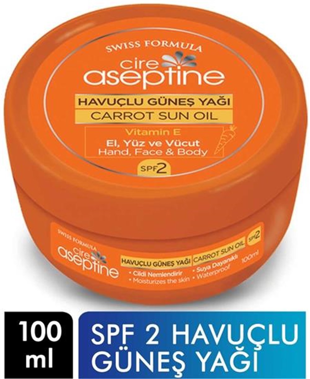 Cire Aseptine Havuçlu Güneş Yağı 100 ml SPF 2