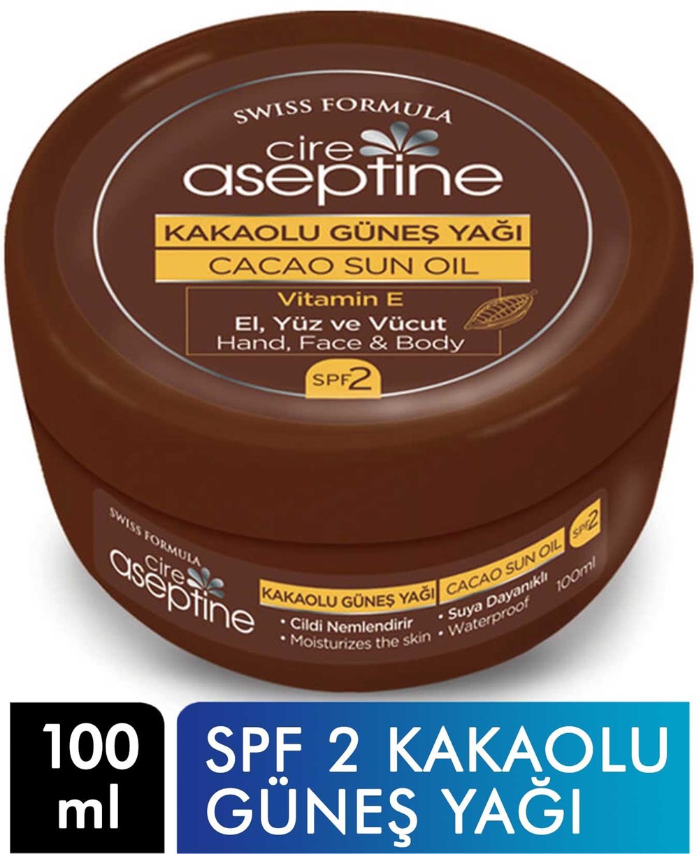 Cire Aseptine Kakaolu Güneş Yağı 100 ml SPF 2