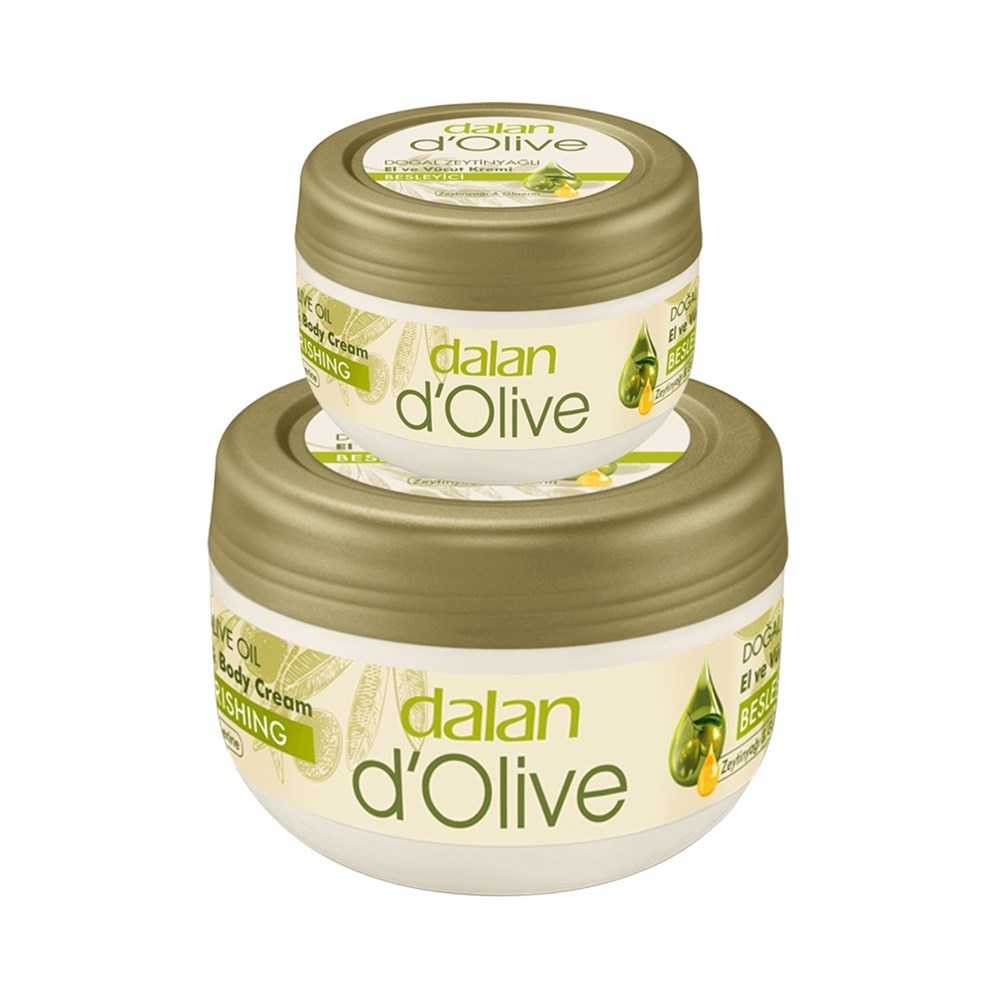 Dalan D'Olive Doğal Zeytinyağlı Besleyici El ve Vücut Kremi 300 Ml + 150 Ml Hediye Set