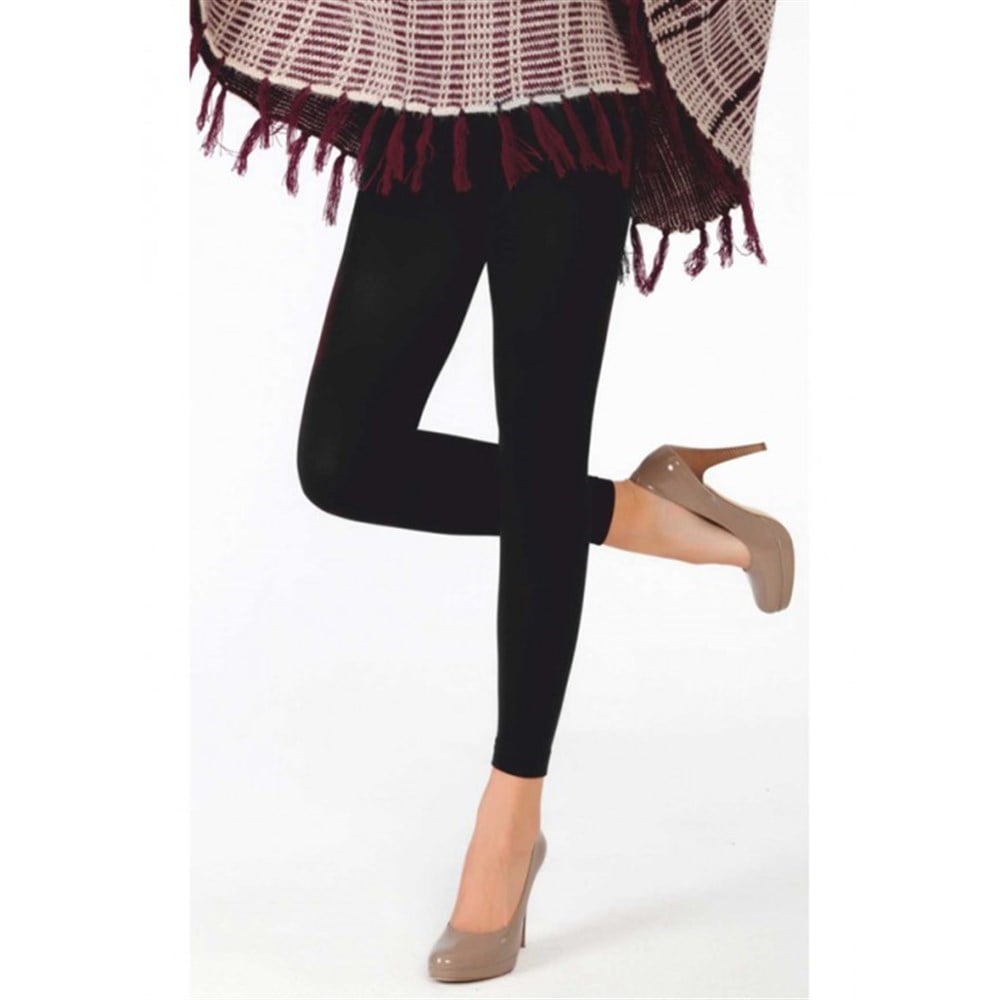 Daymod Yumuşak Kalın Bambu Tayt 500 Siyah S-M Beden