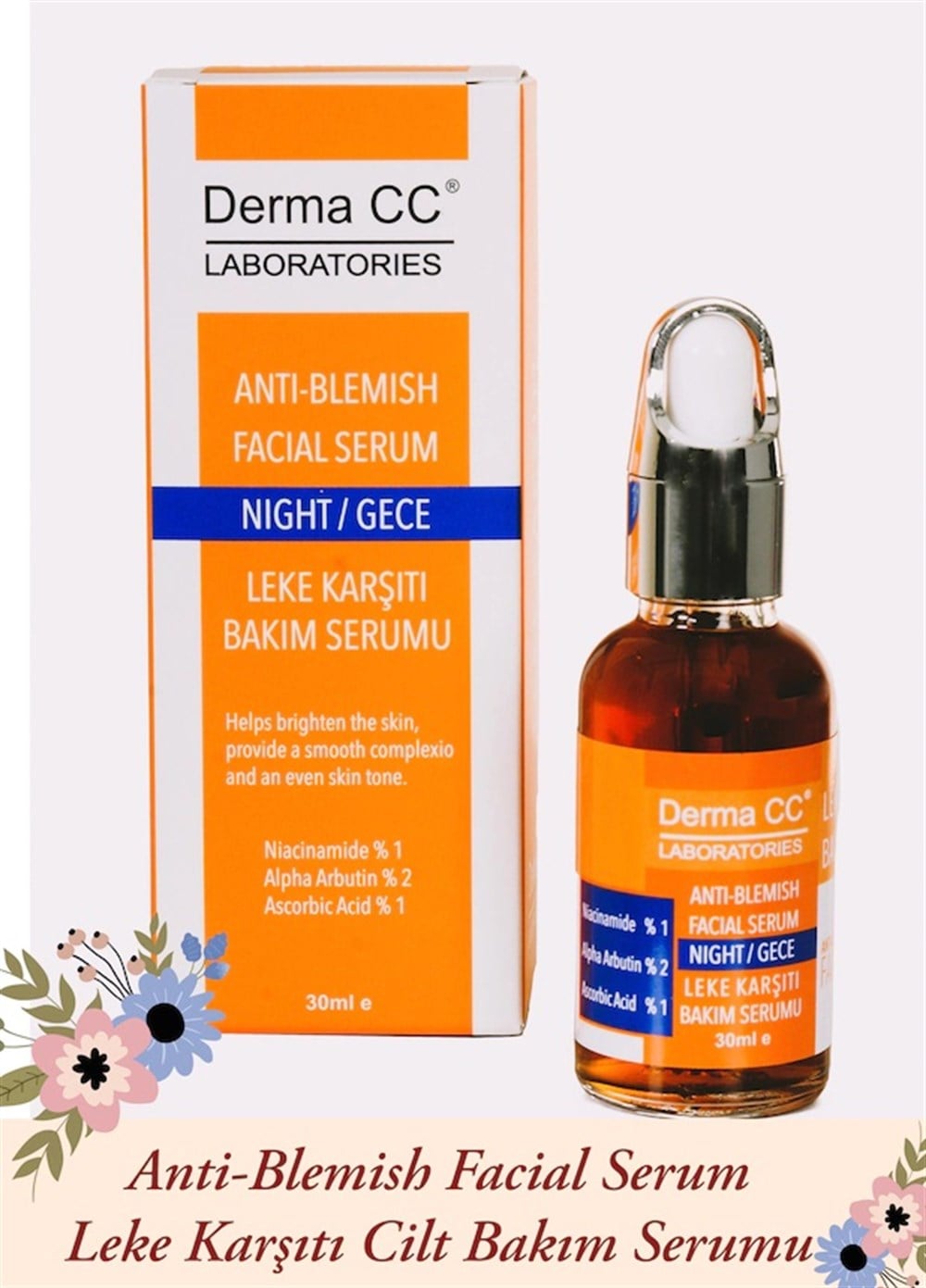 Derma CC Leke Karşıtı Bakım Serumu 30 Ml Gece