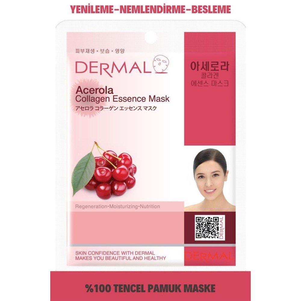 Dermal Barbados Kirazı Özlü Kollajen Maskesi 23Gr