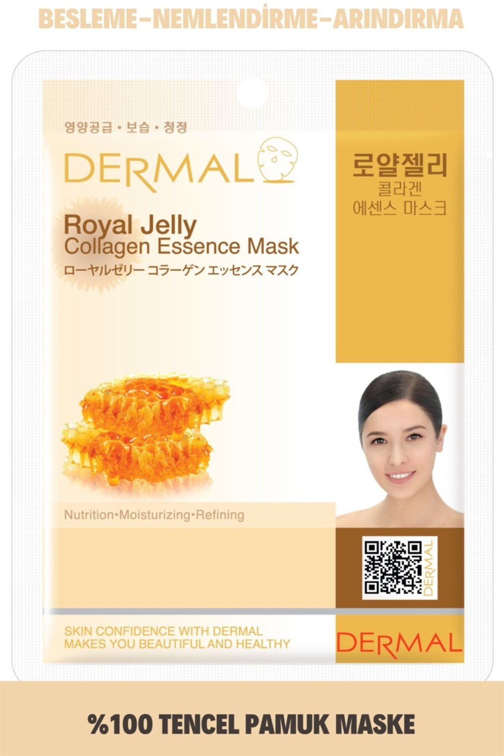 Dermal Royal Jelly (Arı Sütü) Yüz Bakım Maskesi 23Gr