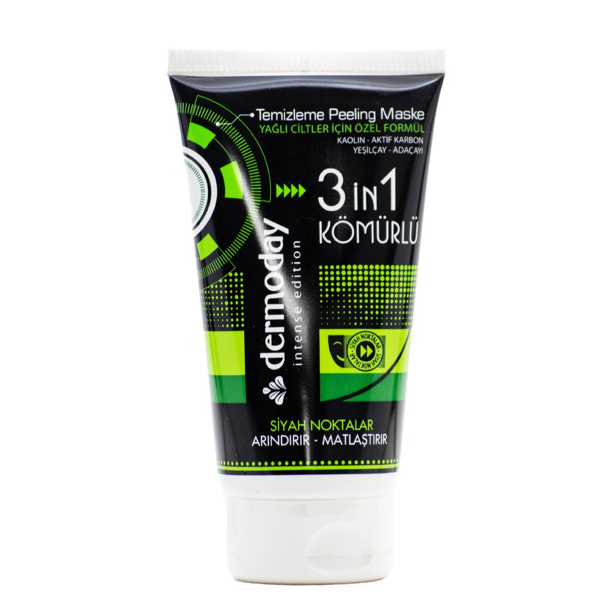Dermoday 3 in 1 Kömürlü Siyah Nokta Temizleyici Maske 150 Ml