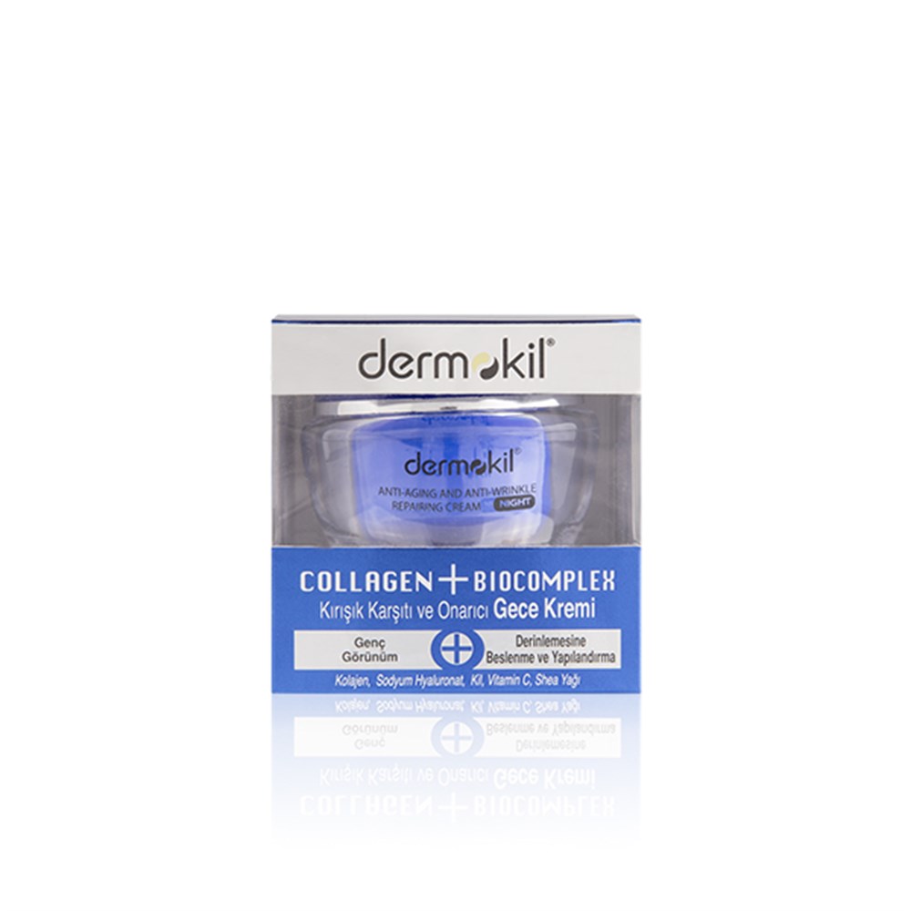 Dermokil Collagen+Biocomplex Kırışık Karşıtı ve Onarıcı Gece Kremi 50 ml