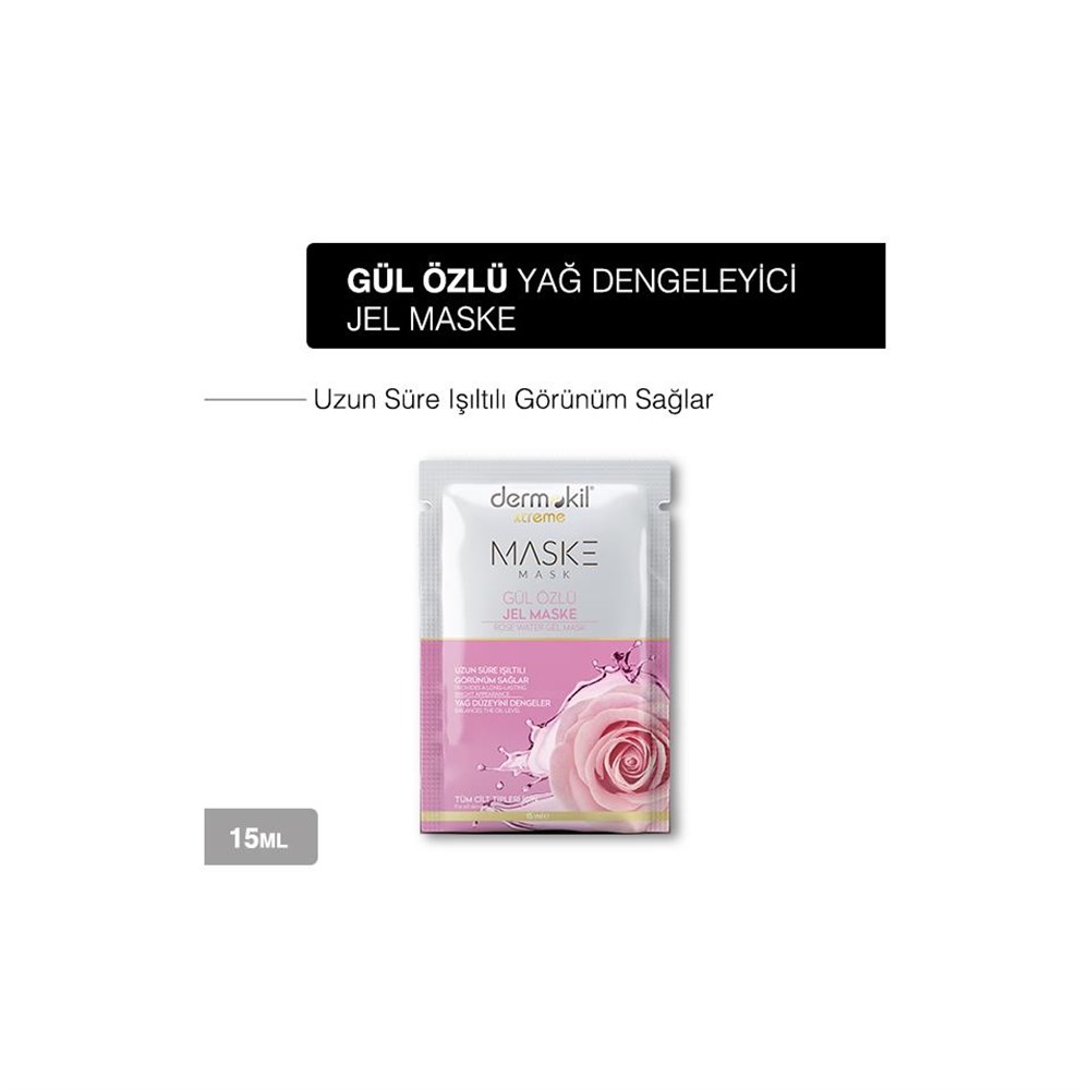 Dermokil Gül Özlü Jel Yüz Maskesi 15 ml