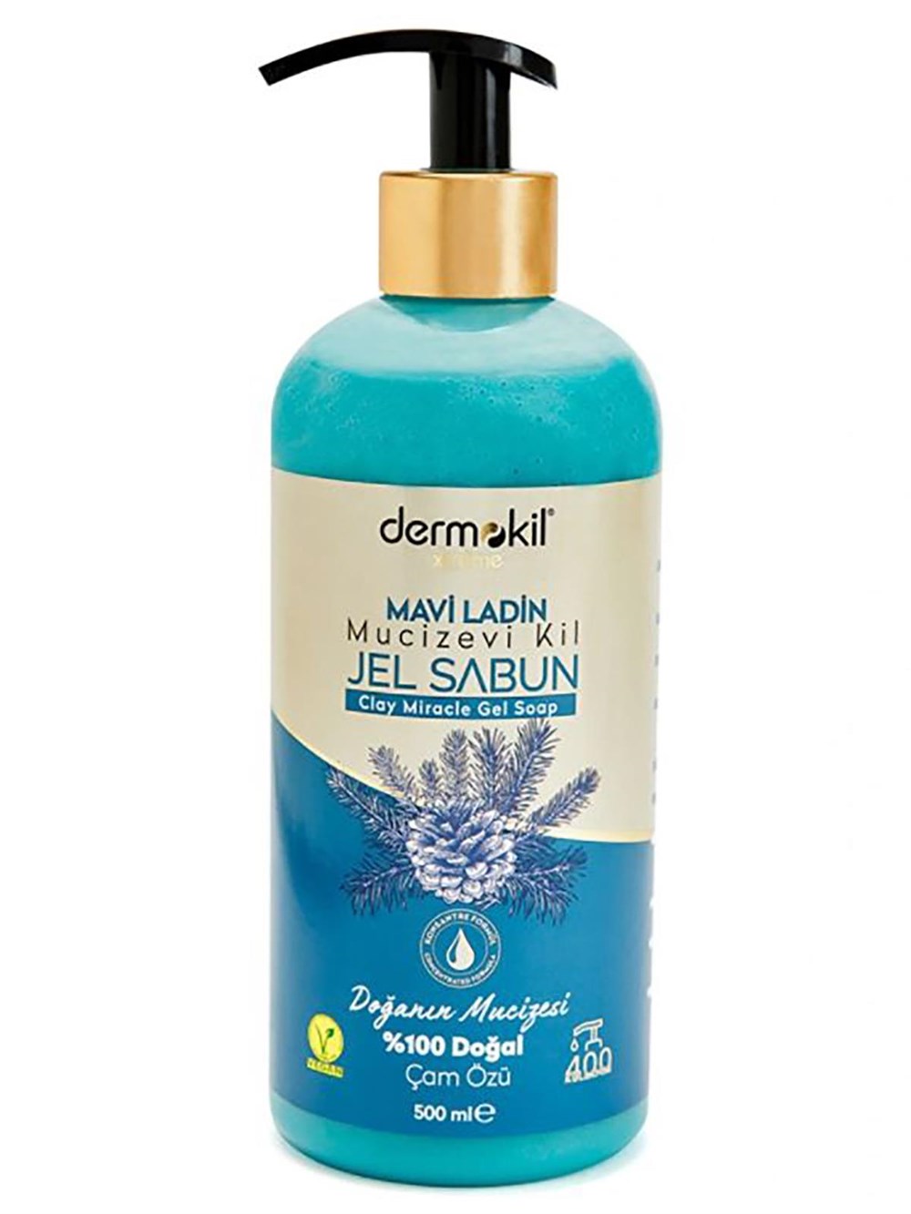Dermokil Jel Sabun 500 ml Mavi Ladin Mucizevi Kil 