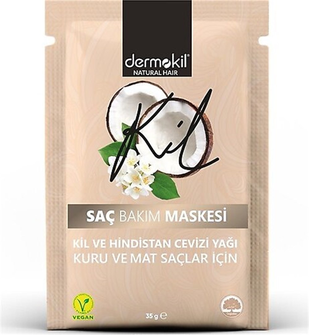 Dermokil Kil ve Hindistan Cevizi Yağlı Saç Maskesi 35 ml