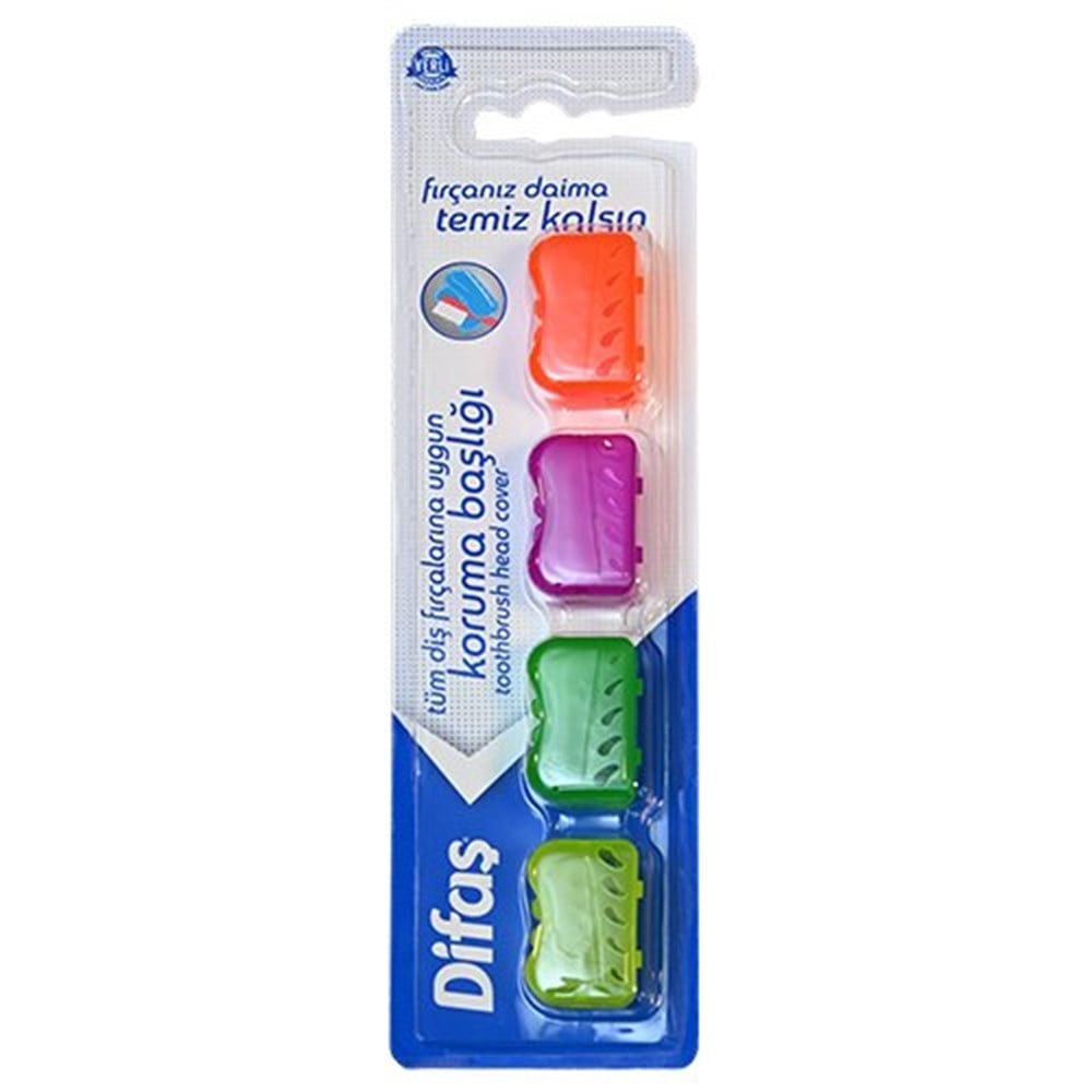Difaş Diş Fırçası Koruma Başlığı - Koruma Kabı 4 Lü