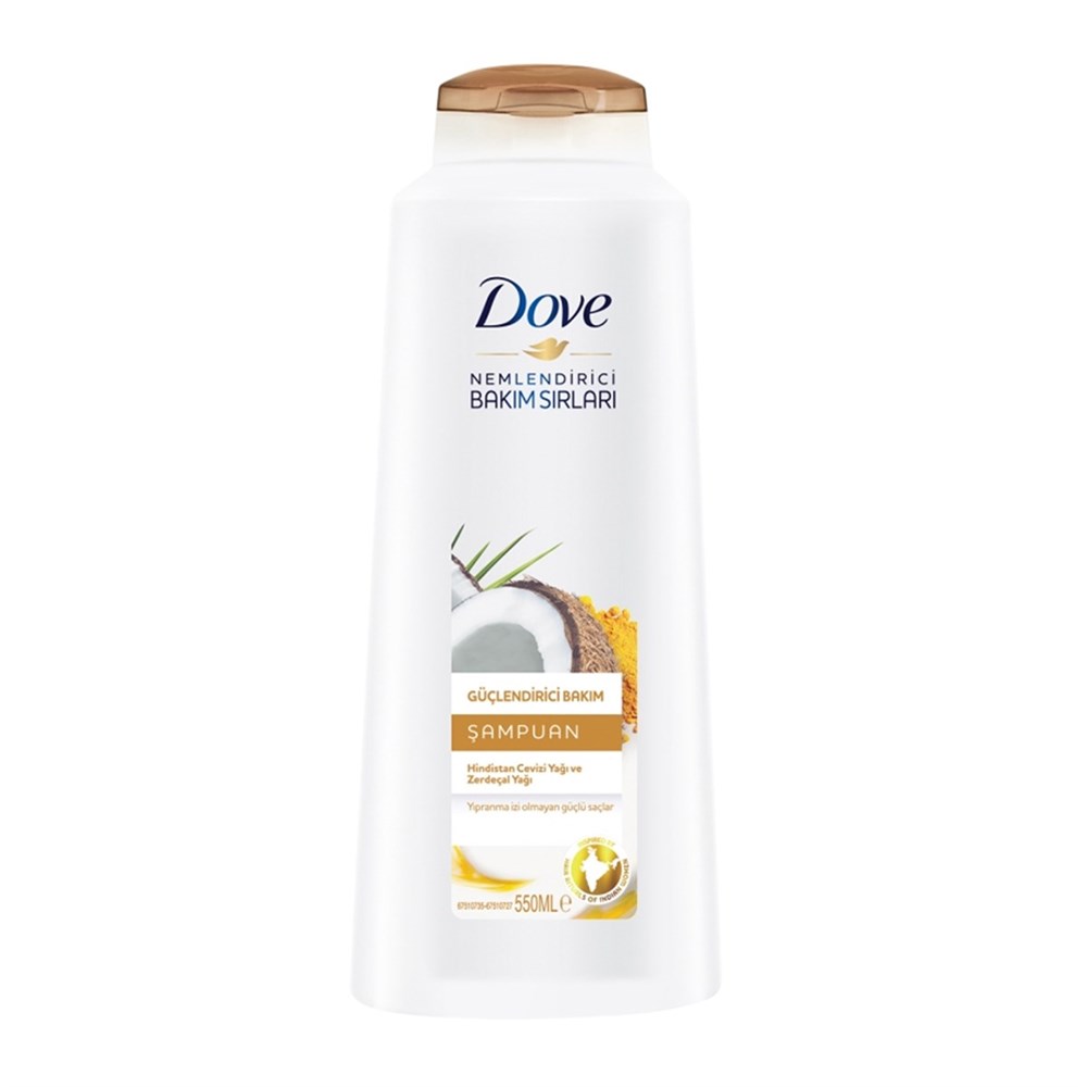 Dove Şampuan Güçlendirici Bakım Hindistan Cevizi Ve Zerdeçal Yağı 550 Ml