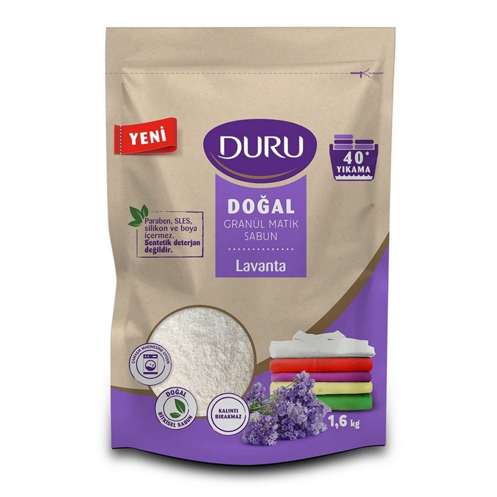 Duru Granul Matik Sabun 1600 Gr. Lavanta