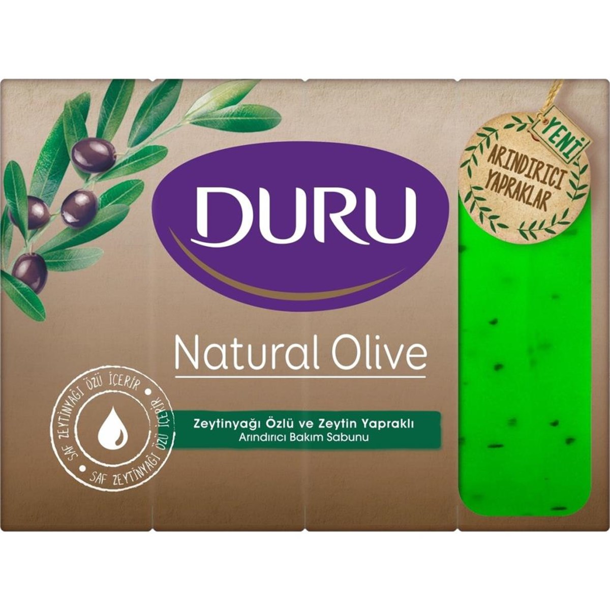 Duru Natural Olive Zeytin Yapraklı  Kalıp Sabun 640 gr