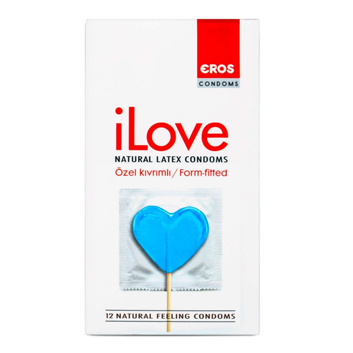 Eros iLove Özel Kıvrımlı Prezervatif 12'li