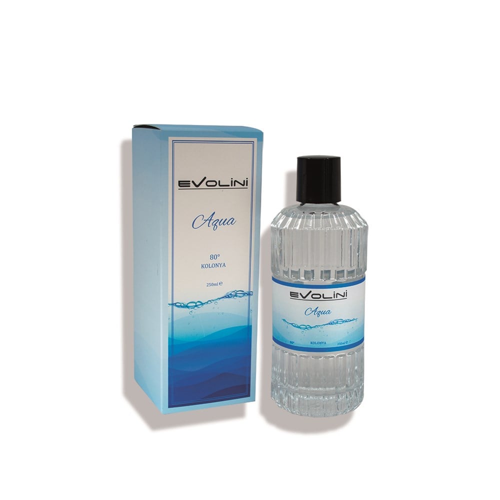 Evolini Cam Şişe Kolonya 250 CC Aqua