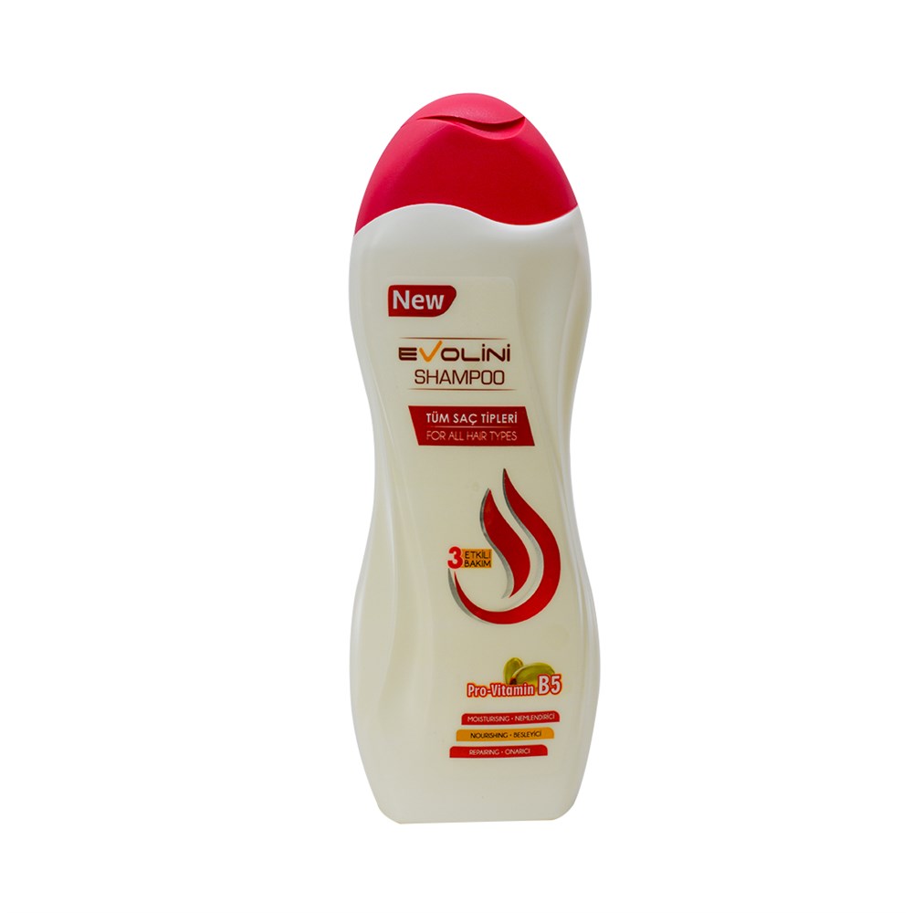 Evolini Tüm Saç Tipleri İçin 3 Etkili Bakım Saç Şampuanı 600 Ml