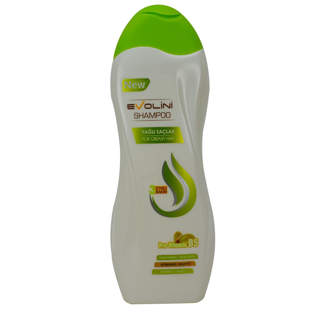 Evolini Yağlı Saçlar İçin 3 Etkili Bakım Saç Şampuanı 600 Ml