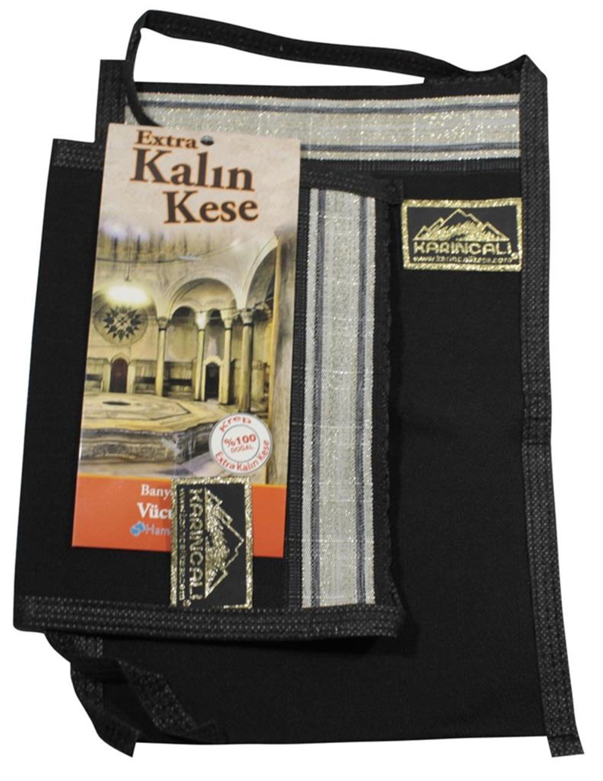 Extra Kalın  Banyo Kese Vücut İçin Siyah