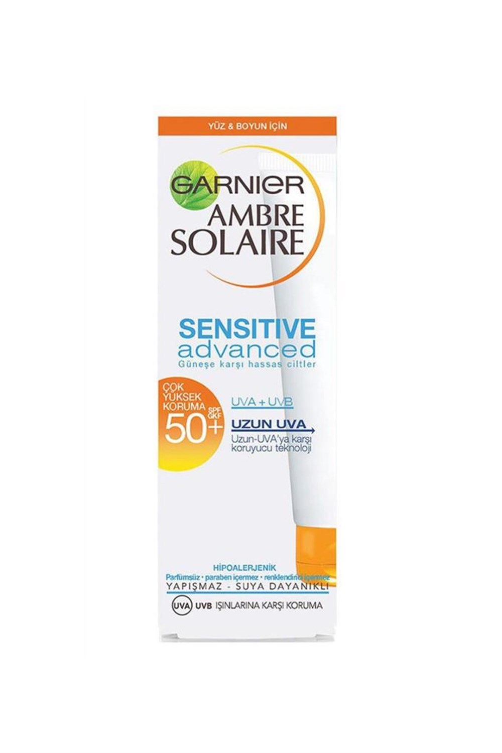 Garnier Ambre Solaire Sensitive Advanced Koruyucu Yüz Kremi Spf 50 50 Ml