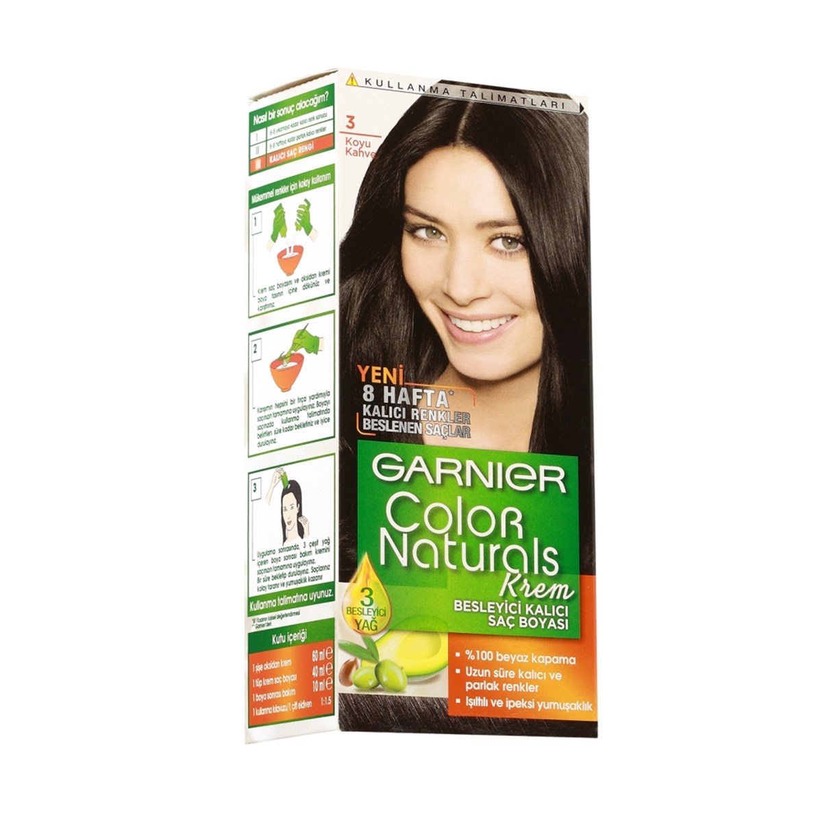 Garnier Color Naturals Saç Boyası 3 Koyu Kahve