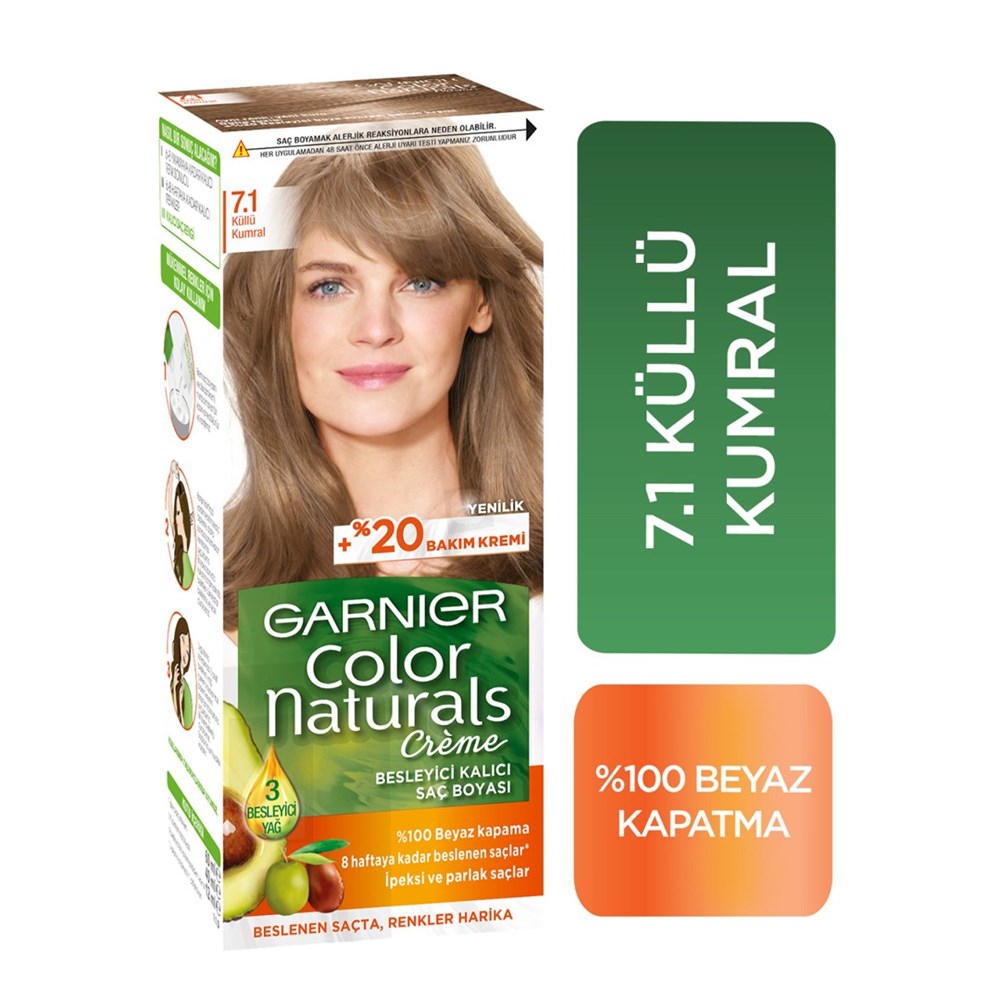 Garnier Color Naturals Turquıe 7.1 Küllü Kumral