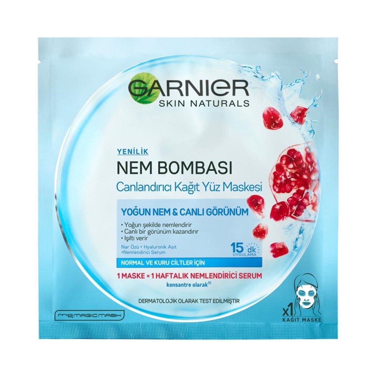 Garnier Nem Bombası Canlandırıcı Kağıt Maskesi