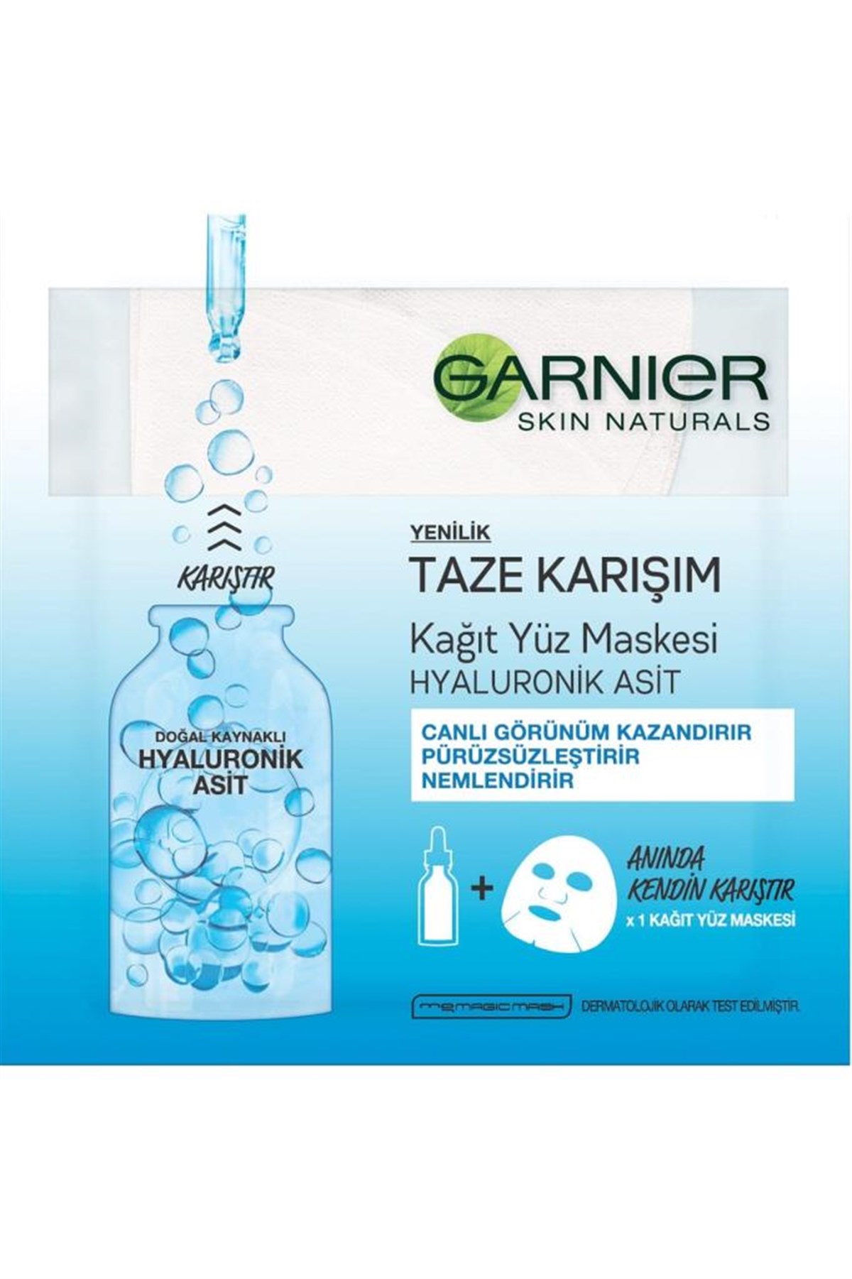 Garnier Taze Karışım Kağıt Yüz Maskesi Hyaluronik