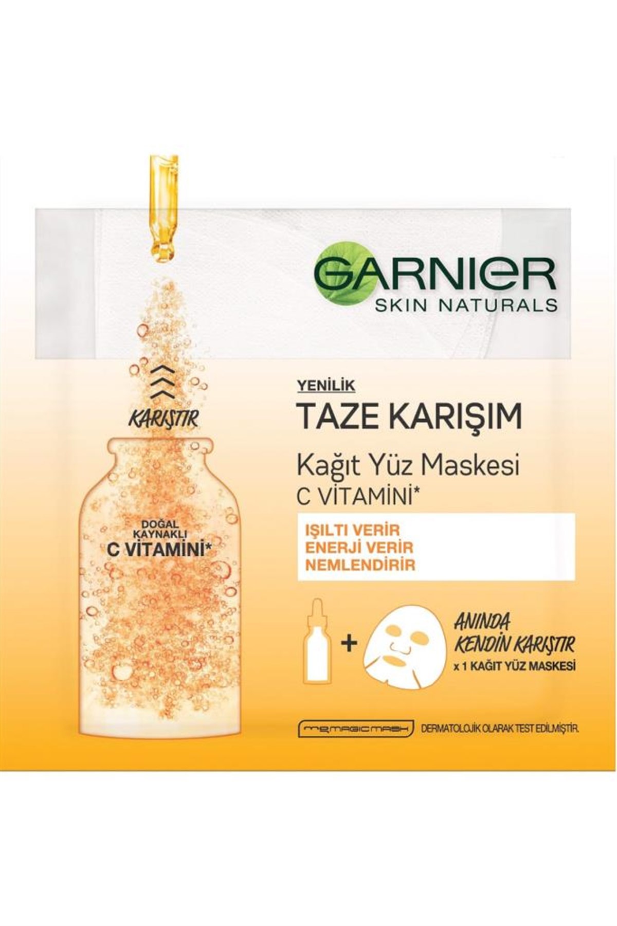 Garnier Taze Karışım Kağıt Yüz Maskesi Vitamin C