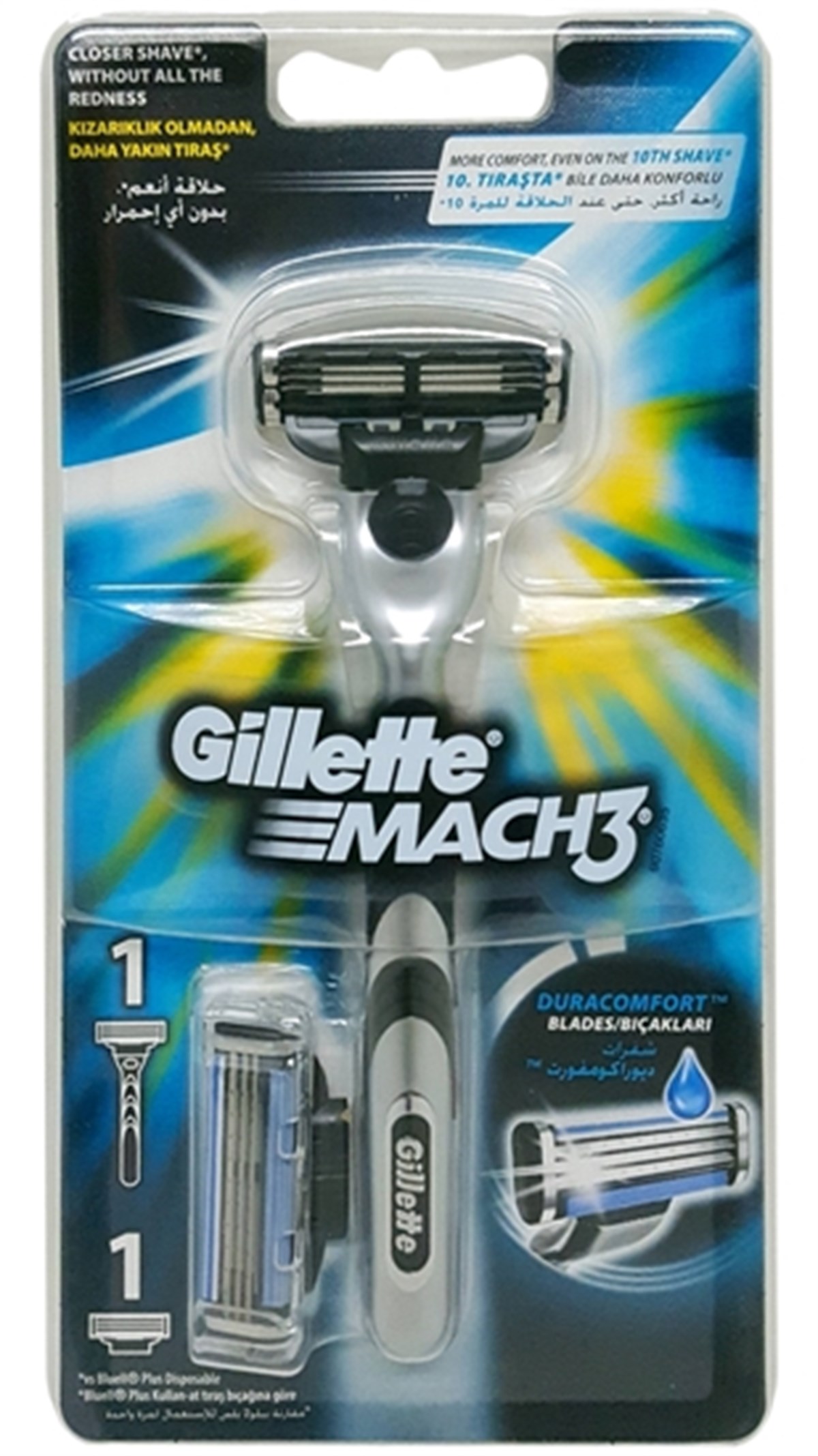Gillette Mach3 Makine Tıraş Bıçağı 2 Up + 1 Yedek