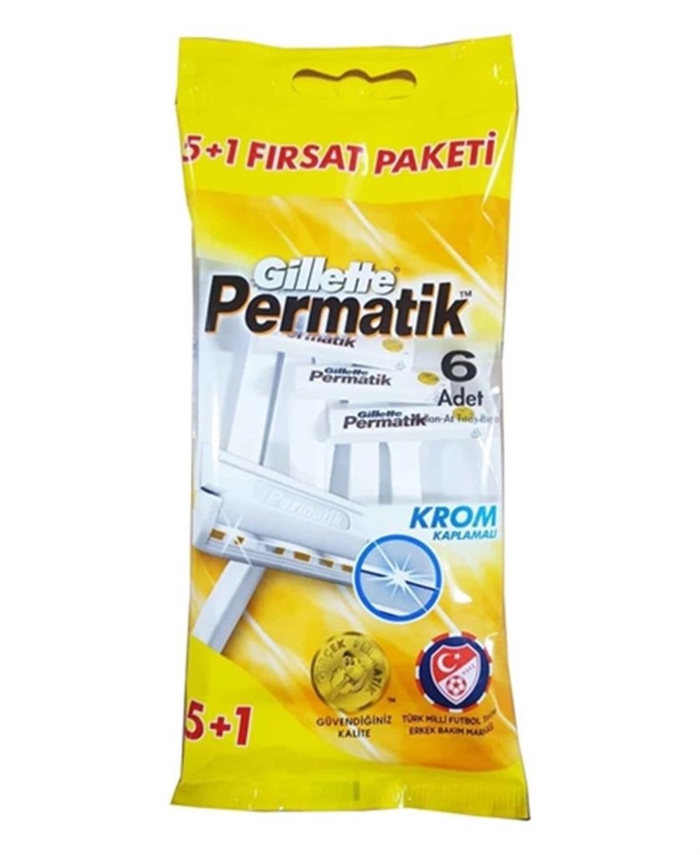Gillette Permatik Tıraş Bıçağı 6'lı Poşet