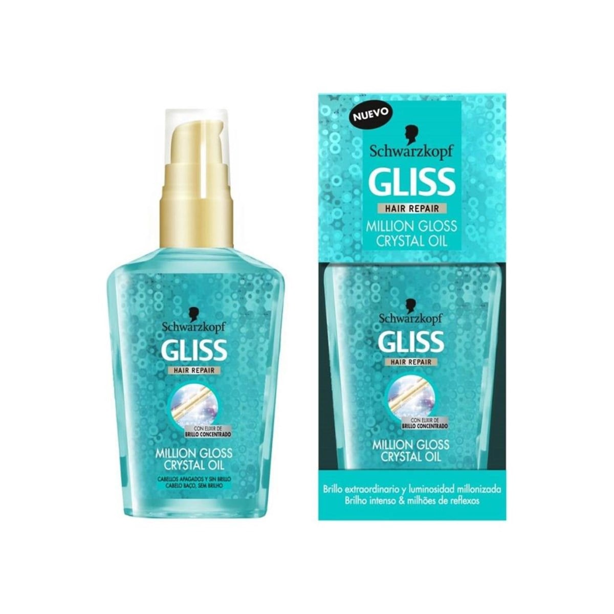 Gliss Million Gloss Crystal Oil Mat Saçlar İçin Saç Bakım Yağı 75 ML