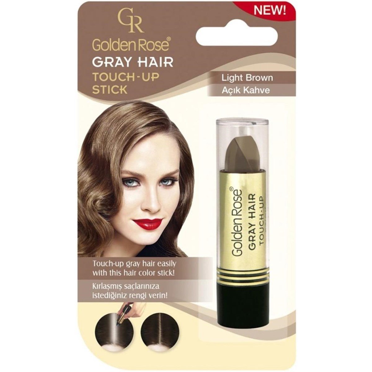 Golden Rose Saç Beyazlarını Kapatan Stick Açık Kahve Hair Touch Up Stick