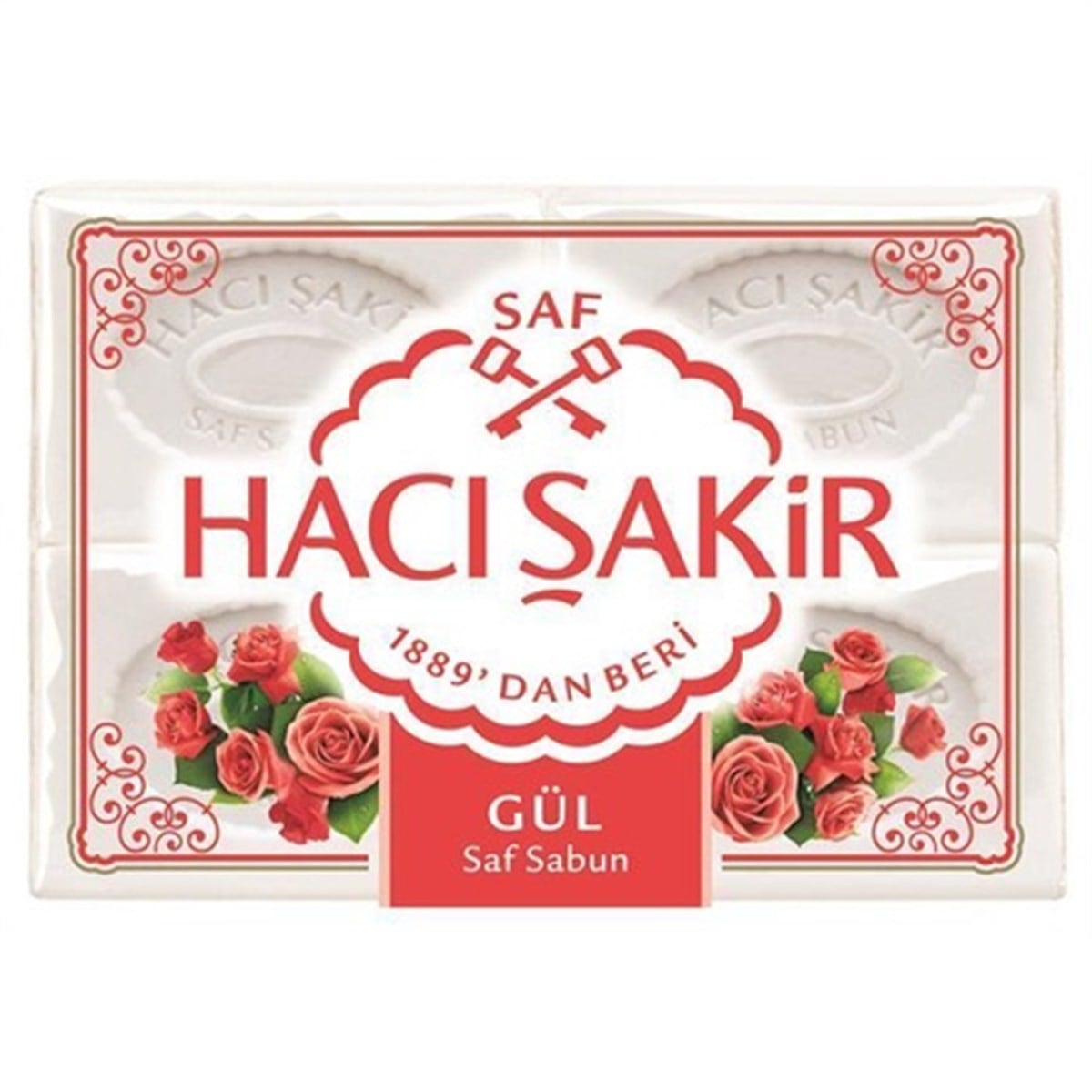 Hacı Şakir Gül Sabun 4'lü 600 Gr