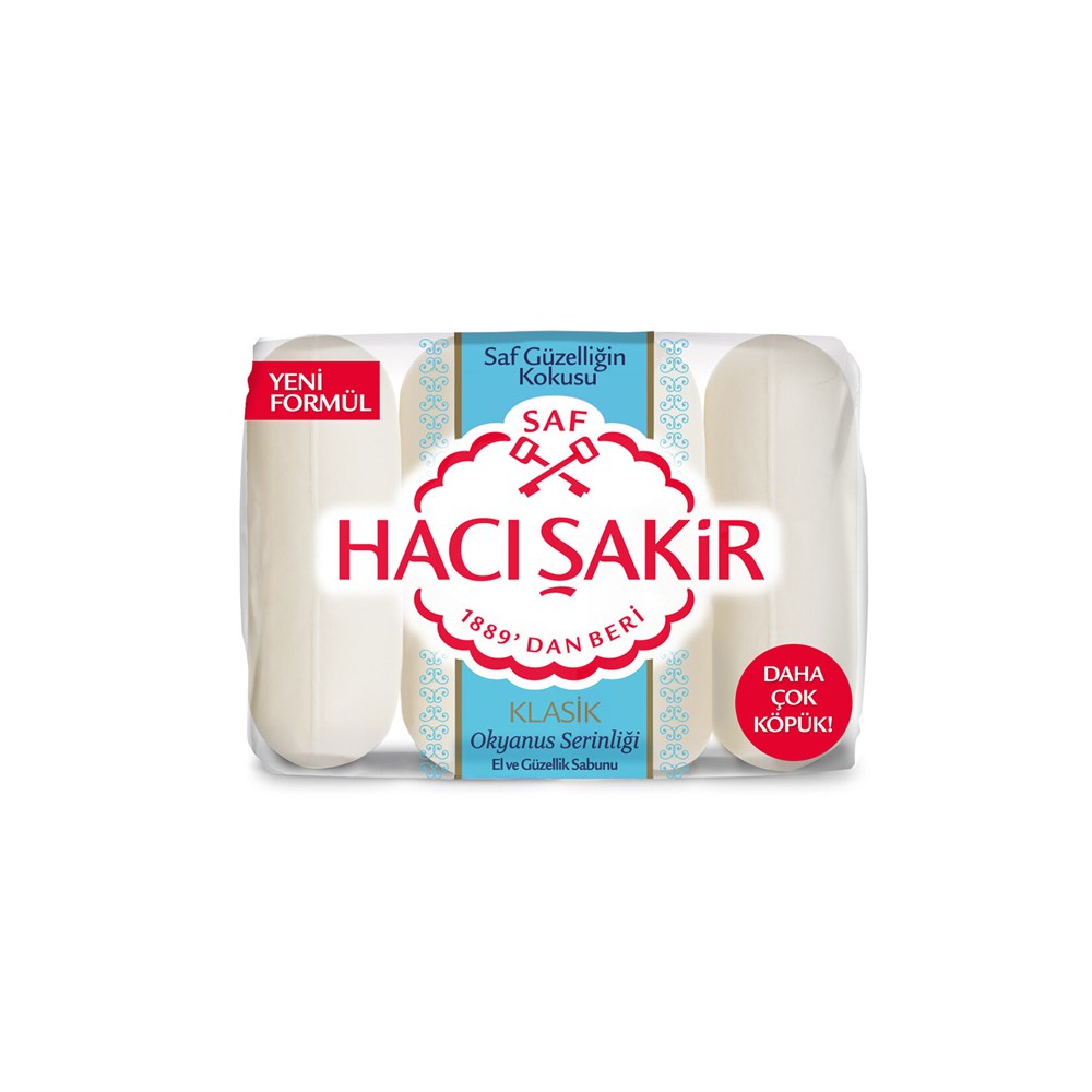 Hacı Şakir Güzellik Sabunu 4*70 Gr Klasik Okyanus Serinliği